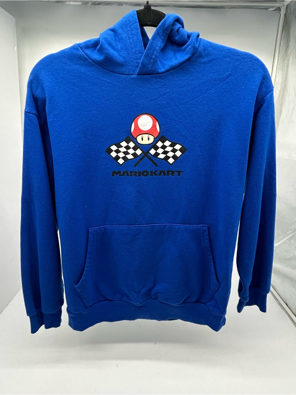 Nintendo Mario Cart Graphic Pullover Hoodie Blue 14-16